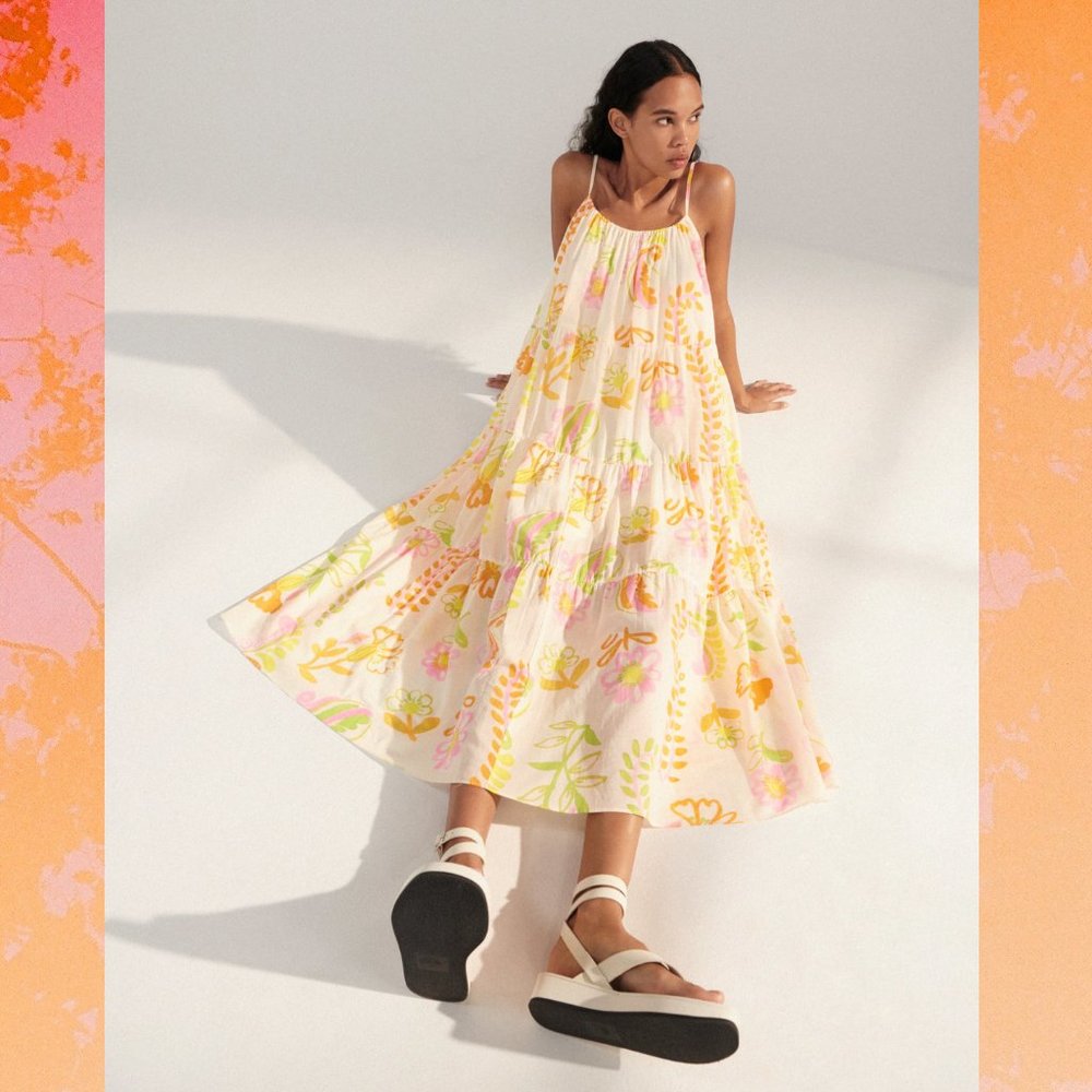 ZARA Floral Print Dress